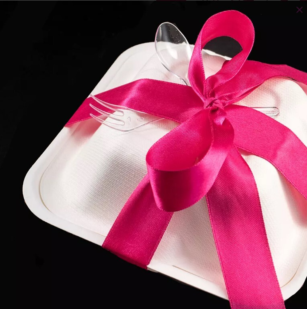 Набор мини-вилочек пластиковых 10см, прозрачные 10 шт.