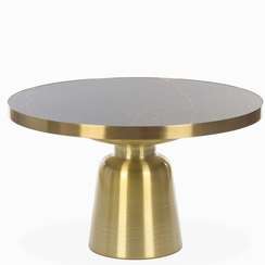 Кофейный стол Vaso Marable Ø80х44 см, черный мрамор, бронза