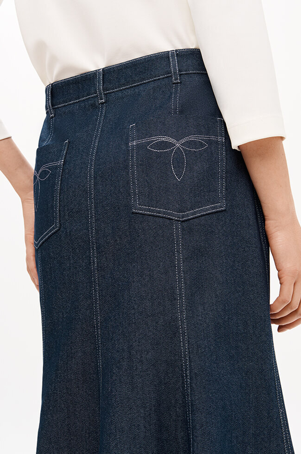 4903 Юбка женская (синий джинс)