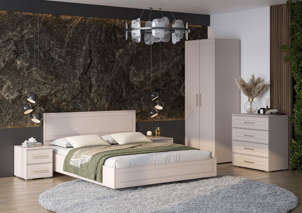 Кровать Антеро КР-160 (кашемир/шампань) без основания, Интерьер Центр, г. Пенза