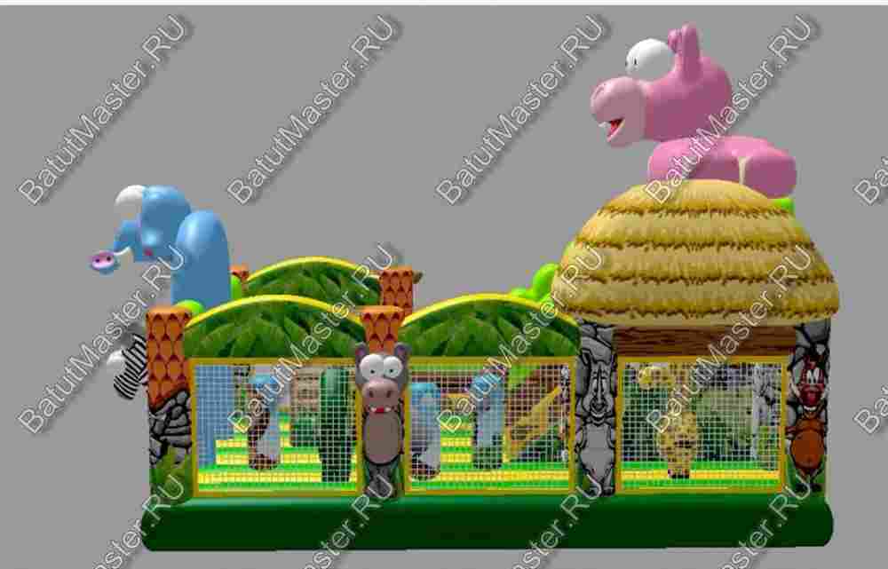Надувной батут "Бегемотик"