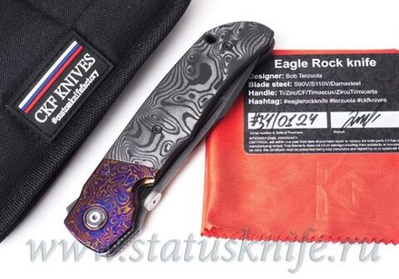 Нож CKF/Terzuola Eagle Rock S90V черный карбон, тимаскус