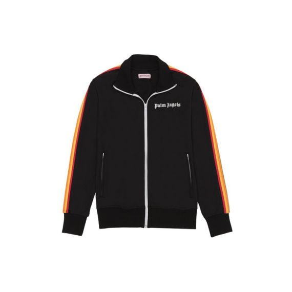 PALM ANGELS Black Rainbow Track Jacket