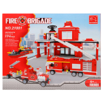 Конструктор блочный Аусини Пожарная бригада 774дет., коробка 21001