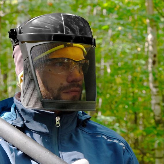 Щиток защитный лицевой РОСОМЗ НБТ2 СТАЛЬ Profi с экраном из стальной сетки, арт.423436