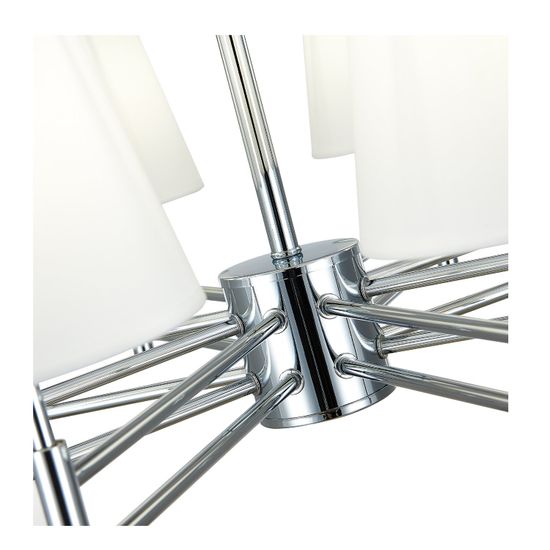 SLE105403-08 Светильник подвесной Хром/Белый E14 8*40W LAGORO