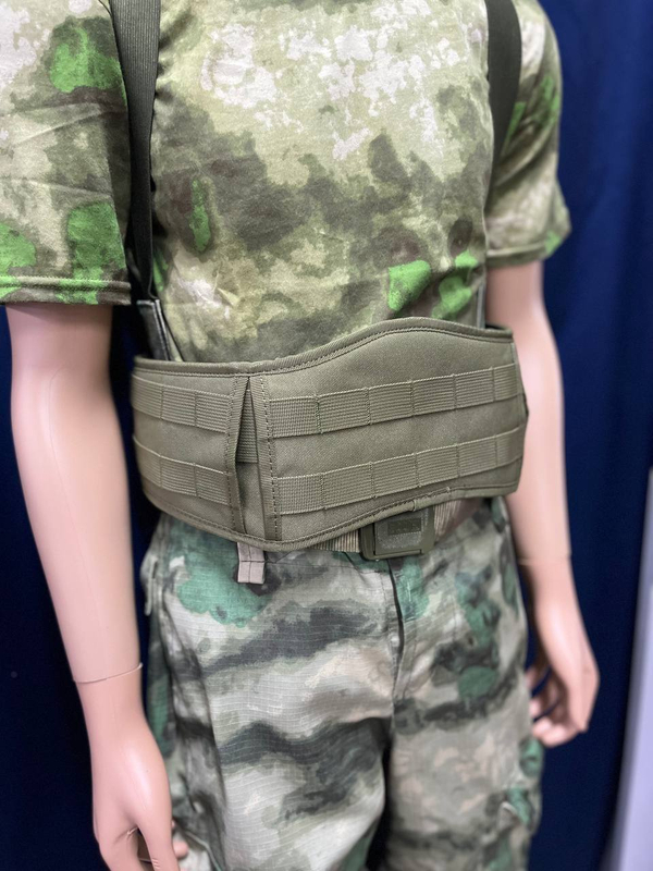 Тактический боевой пояс с MOLLE-системой / олива