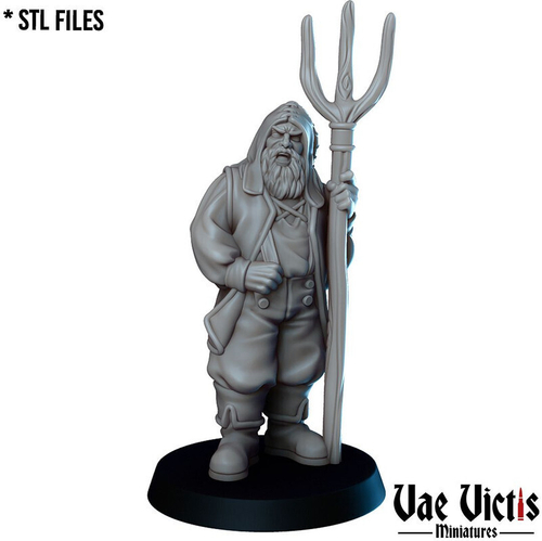 Человек обыватель селянин крестьянин миниатюра для dnd, днд, pathfinder, фентези, Настольная игра, НРИ, Варгейм, РПГ