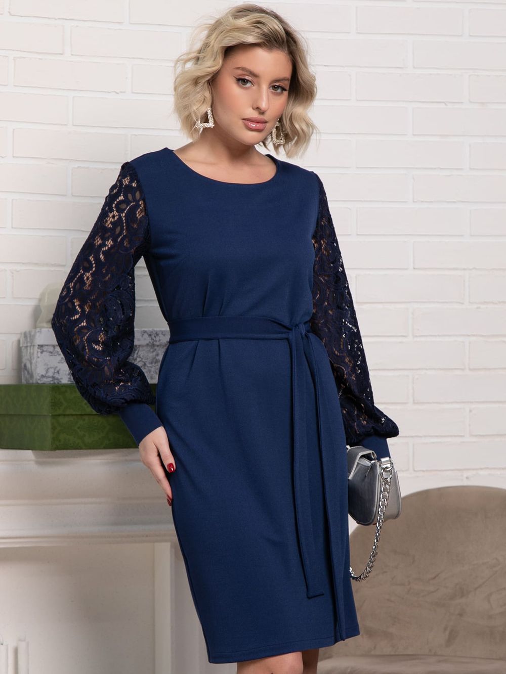 Платье Шарли (темно-синее) П15251-18М LT Collection