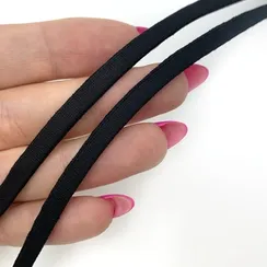 Резинка бретелечная черная 5 мм, 609/5