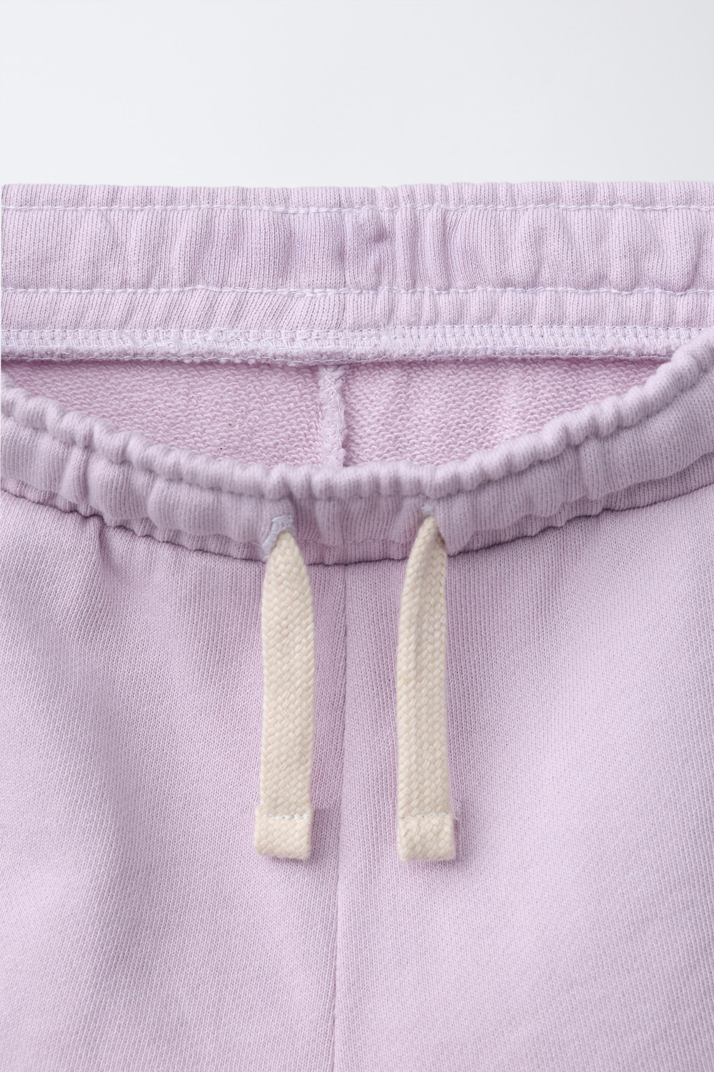 ZARA ШОРТЫ ИЗ МЯГКОЙ ТКАНИ С ЛОГОТИПОМ GARMENT DYE, СВЕТЛО-СИРЕНЕВЫЙ