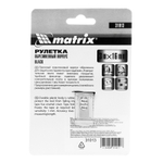 Рулетка Black,3 м х 16 мм,обрезиненный корпус Matrix 31013