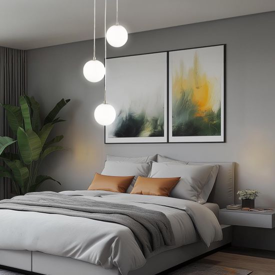 CL102034 Томми Хром Мат.+ Белый Св-к Подвес