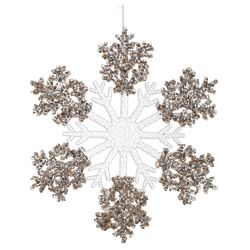 GAEM Изделие декоративное подвесное "Снежинка", L27 W0,5 H27 см, 3в.