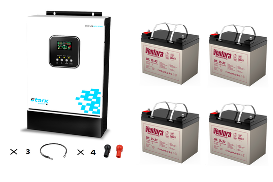 Комплект ИБП Stark Country 6200 INV MAX + АКБ Ventura GPL 12-33 х 4 шт.