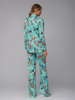 Бирюзовый пижамный костюм