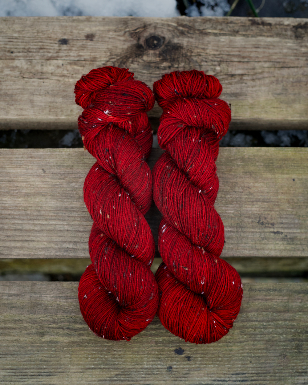 Предзаказ носочный твид "Deep red"