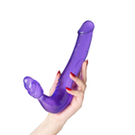 Фиолетовый безремневой страпон Jason - 24,5 см. (Цвет: фиолетовый)