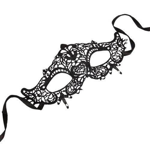 Черная ажурная текстильная маска Памелла Bior Toys Erowoman-Eroman EE-20362