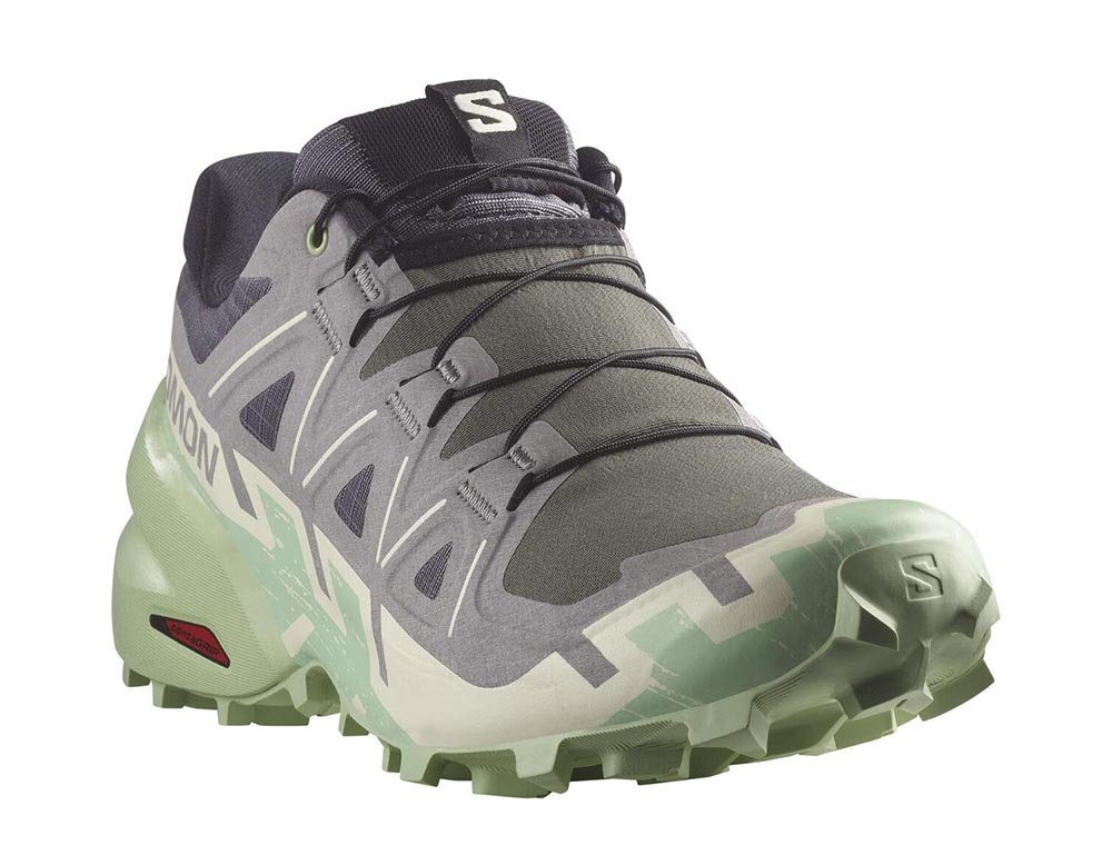 Кроссовки для бега женские Salomon Speedcross 6 W Серо-Зеленые