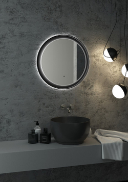 Зеркало "Planet black Led" D 600 с бесконтактным сенсором
