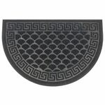 Коврик придверный 60х90 см, серый, грязезащитный, 430 г/м2, рисунок чешуйки, ЛЮБАША, 701052