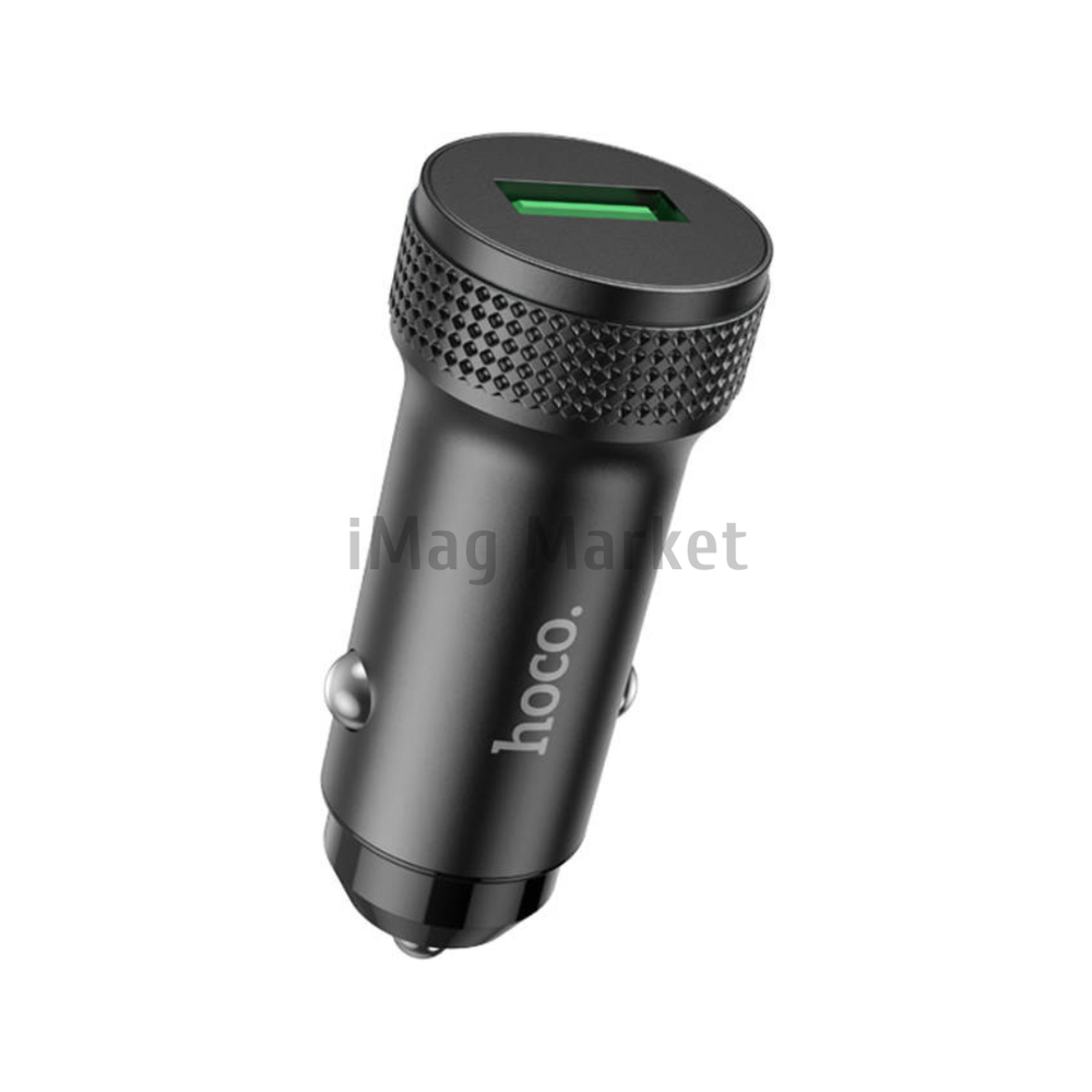 Автомобильное зарядное устройство Hoco Z49, 1 USB-A, 18W, 3A, черный
