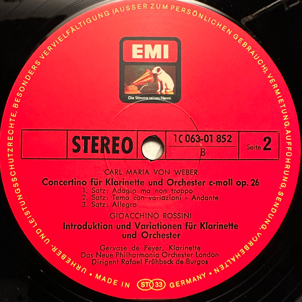 Россини - Концерты для кларнета соч. 73, соч. 26 / Интродукция и вариации для кларнета с оркестром (Германия)