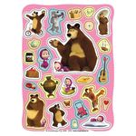 Альбом наклеек "100 наклеек. Маша и Медведь", зеленая, Росмэн, 30911