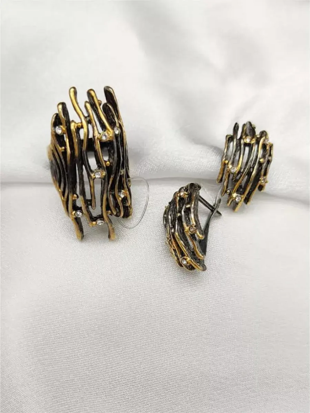 Ювелирные серьги серебро с фианитами