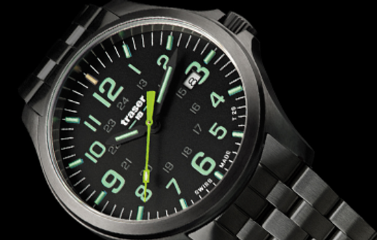 Наручные часы Traser P67 OFFICER PRO Gunmetal Black/Lime 107869 (сталь)