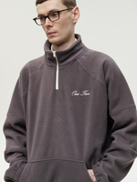 Drawstring Half-Zipped Sweatshirt Grey Excalibur