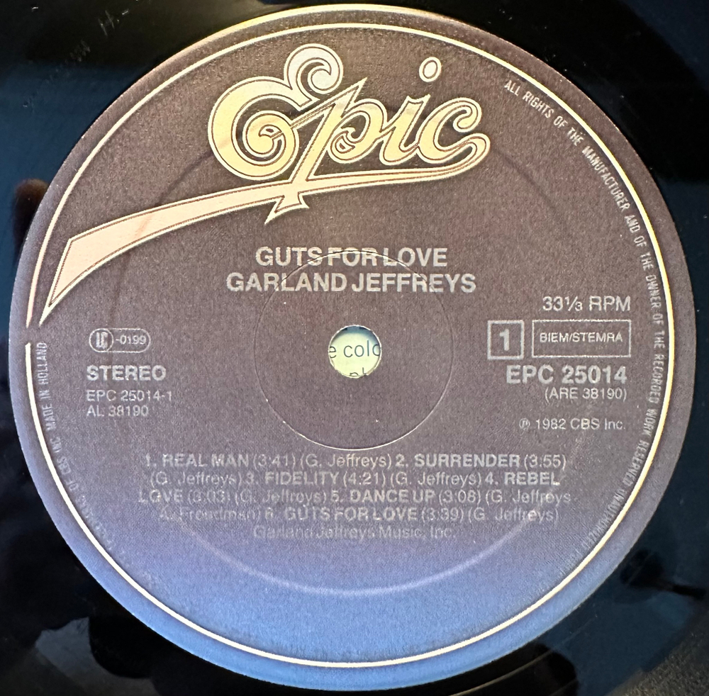 Garland Jeffreys- Guts For Love (Голландия 1982г.)