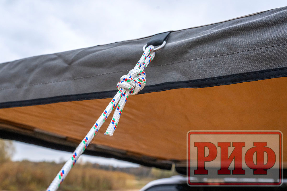 Маркиза автомобильная комбинированная (прямоугольная с веерной частью) 2,0х2,0 м (левая) РИФ