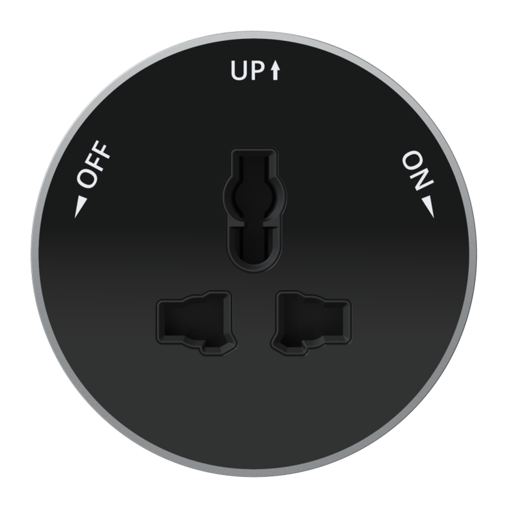 Розетка MultiTrack 13А 250В универс. круглая антрацит SE MTK13002B Розетка MultiTrack 13А 250В универс. круглая антрацит SE MTK13002B