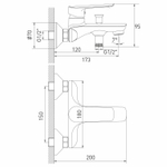 Смеситель для ванны 35k MIXLINE ML29-01 "Comfort"