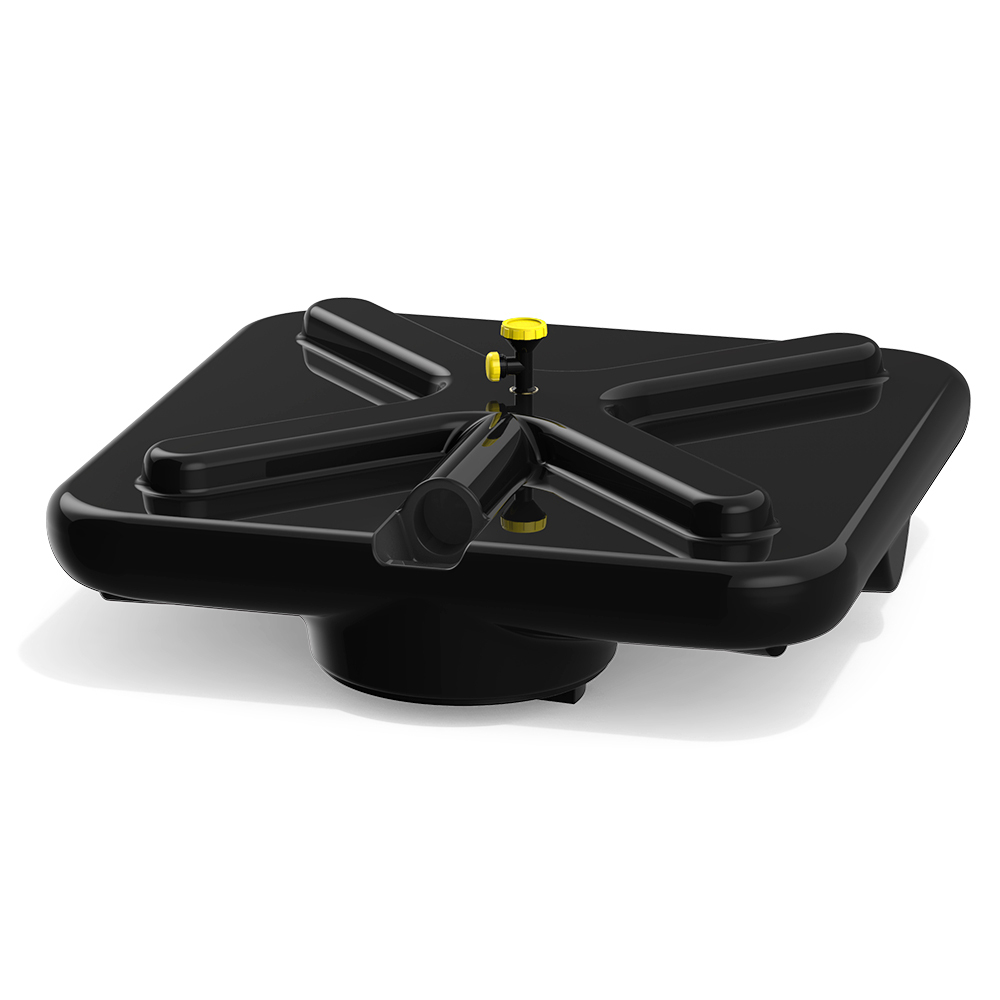 Бак для душа «Роса» 130 л с лейкой Полимер-Групп(1000x1000x270см;8,9кг;черный) - арт.559251