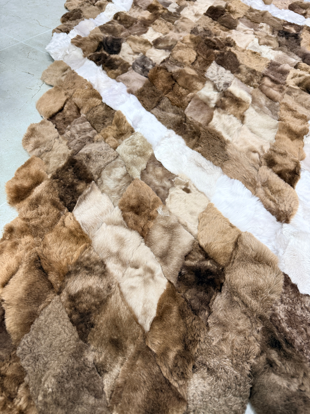 Покрывало меховое ковер из шкуры овчины