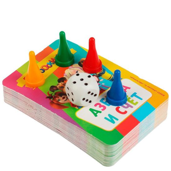 Азбука и счёт. Барбоскины. ИнтерАктивная настольная игра. 350х230х55 мм. Умные игры