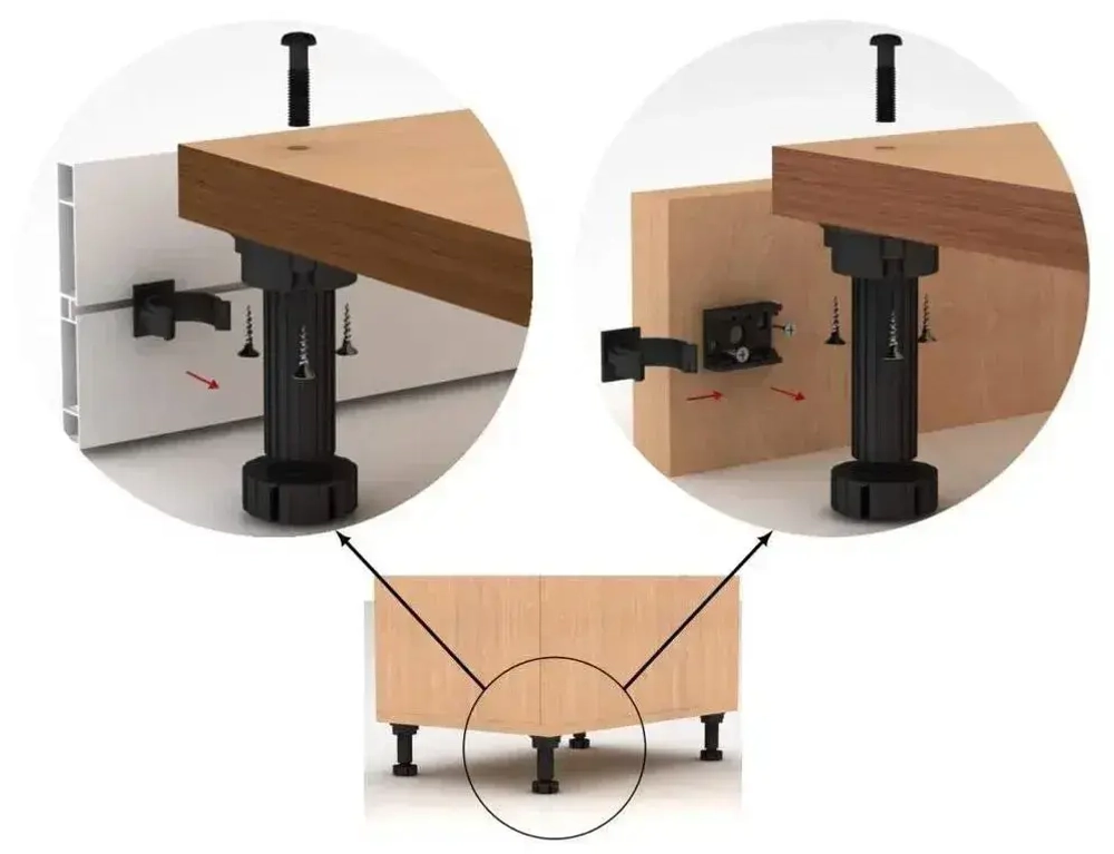 Клипса для кухонного цоколя (4 шт).