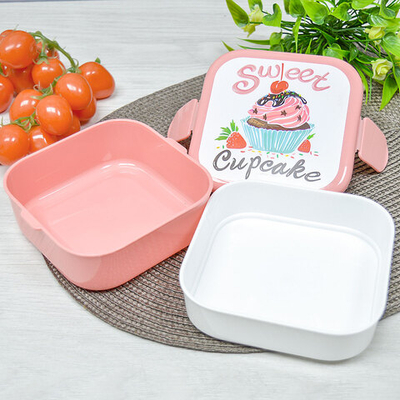 Контейнер для обеда 2 по 0,4л "Капкейки"