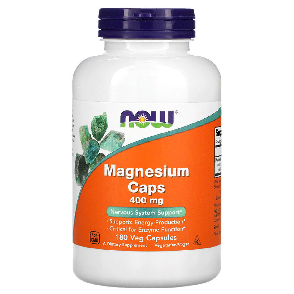 NOW Magnesium 400 мг. (180 вег. капс.) [M]