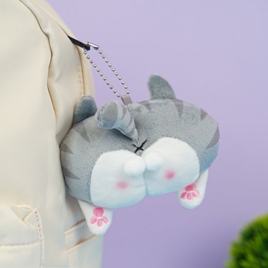 Мягкий брелок "Humor Cat" серый, 9 см