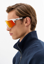 Спортивные очки с диоптриями 100% Speedcraft / Soft Tact Off White / HiPER Red Multilayer Mirror Lens