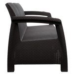 Диван "Ротанг-плюс" 3-х местный без подушки (мокко)