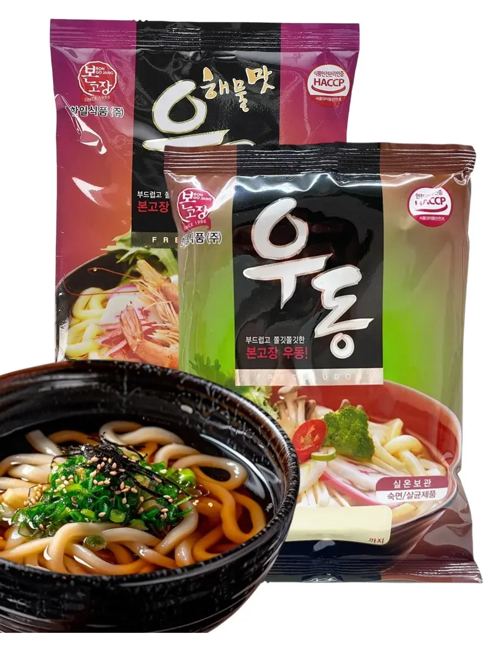 Лапша Удон со вкусом морепродуктов и рыбы ассорти 2 шт