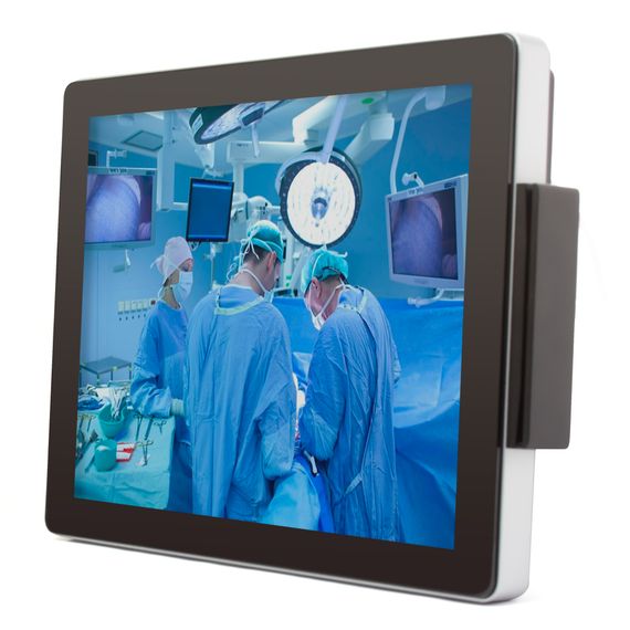 Настенный промышленный компьютер с сенсорным экраном K767 _ D36 (15&quot;, True-flat P-CAP touch, J1900, RAM 4Gb, SSD 64 Gb, c MSR) без ОС