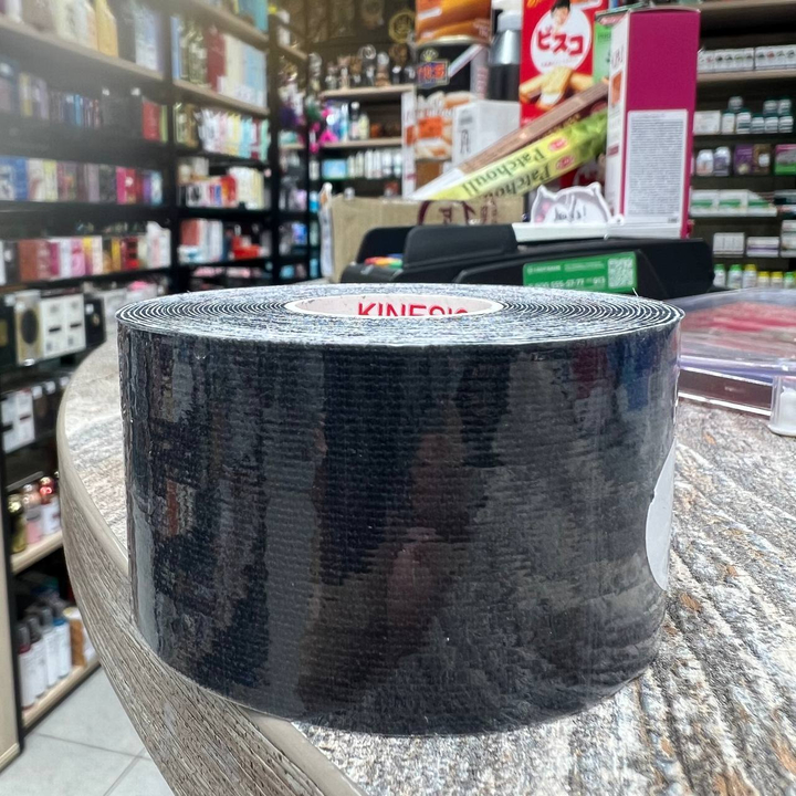 Тейп для лица и тела A-tape Кинезиологический цвет черный 3,8 см х 5 м