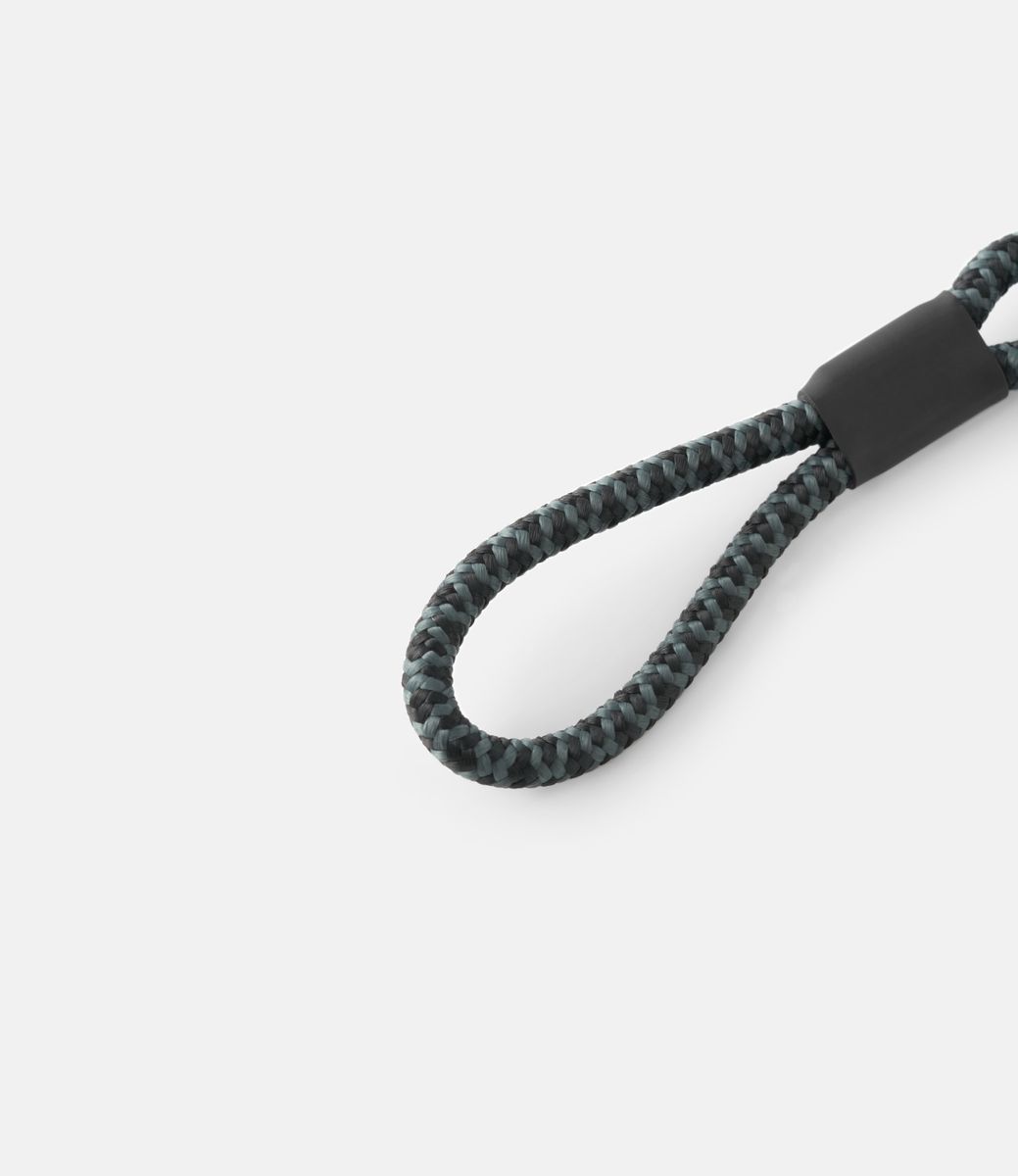 Rope Split Ring Black — ключница-карабин