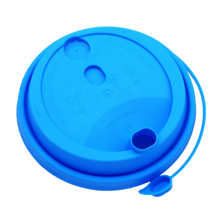 Крышка 90 мм с клапаном голубая ПП Покров. Полимер